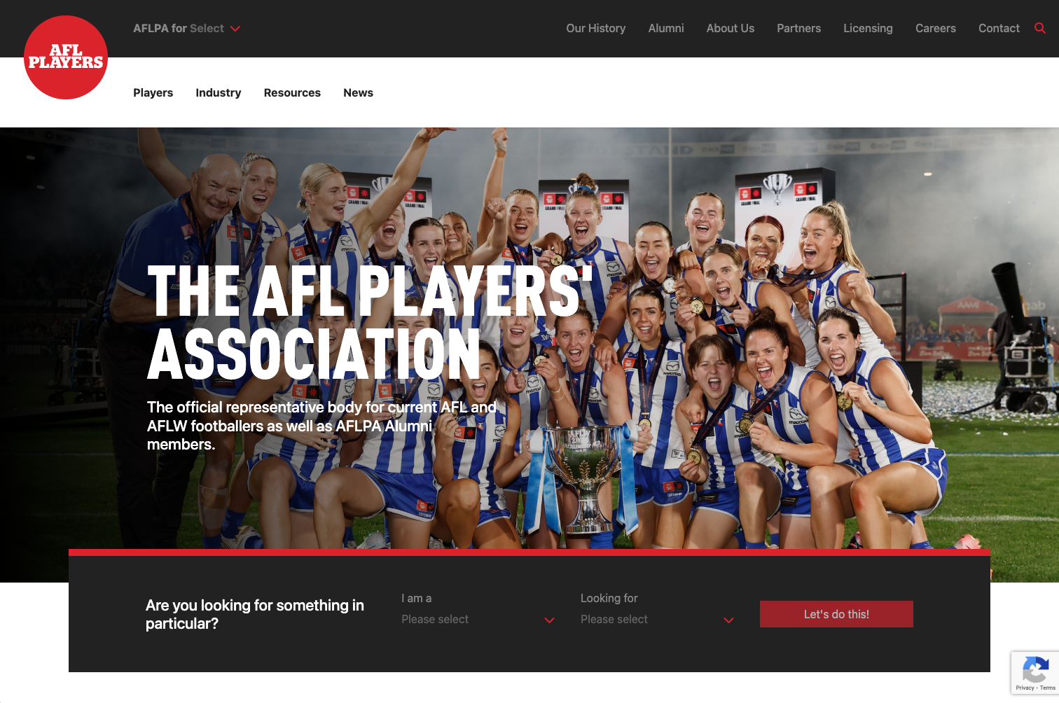AFL Players' Association Website